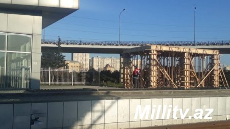 “Koroğlu” metrostansiyasının qarşısında tikilən naməlum obyektlə bağlı – Açıqlama