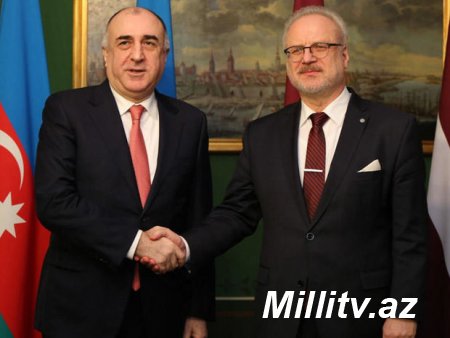 Elmar Məmmədyarov Latviya Prezidenti ilə görüşdü