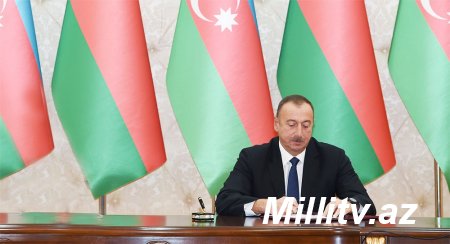 Prezident İlham Əliyev - Sərəncam imzaladı