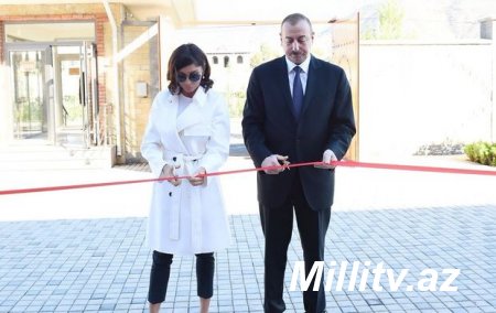 İlham Əliyev və Mehriban Əliyeva Sumqayıtda açılışda - FOTO