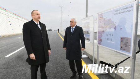 Prezident avtomobil tunelinin açılışında (YENİLƏNDİ)