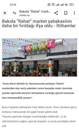 "Rahat" market qəpik-quruş uğruna insanların sağlamlığını güdaza verir...