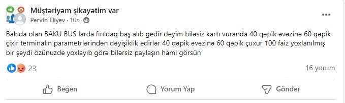 "`BAKU BUS`larda fırıldaq baş alıb gedir..." - İDDİA