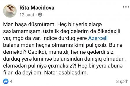 “Azercell” abunəçilərinin balansından gizli pul silir? - "Heç kəslə danışmamışam..."