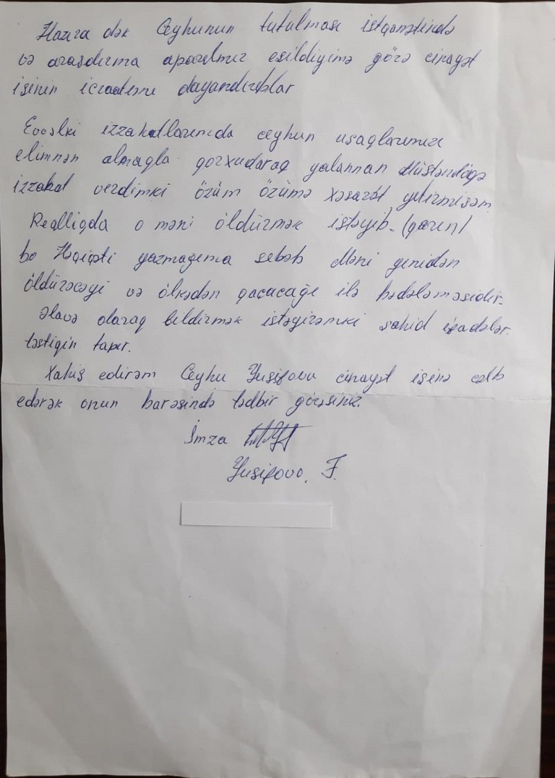 Vəkil Ceyhun Yusifov ifşa edildi - Həyat yoldaşının onun barəsində ŞOK şikayət ərizəsi üzə cixdi - FOTO