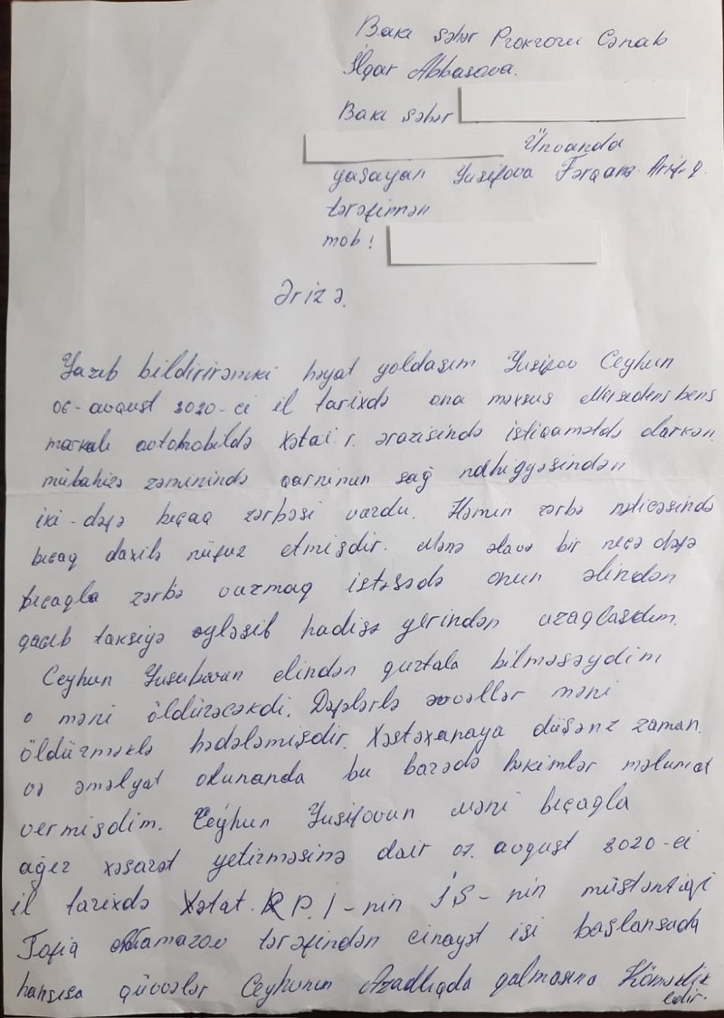 Vəkil Ceyhun Yusifov ifşa edildi - Həyat yoldaşının onun barəsində ŞOK şikayət ərizəsi üzə cixdi - FOTO